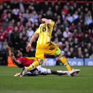 Print of Marvin Elliott challenging Jonas Gutierrez at Ashton Gate