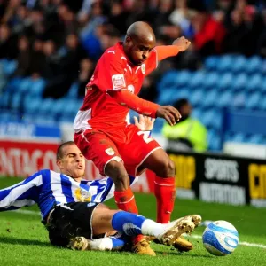 Clash at Hillsborough: Leon Clarke Stops Jamal Campbell-Ryce's Charge - Sheffield Wednesday vs. Bristol City, Championship 2010 Clash at Hillsborough: Leon Clarke Stops Jamal Campbell-Ryce's Charge - Sheffield Wednesday vs. Bristol City, Championship 2010