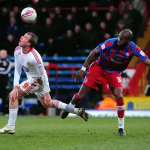 Clash at Selhurst Park: David Clarkson vs. Anthony Gardner in Championship Battle (Crystal Palace v Bristol City, 2011)