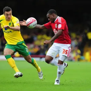 Bristol City FC Print: Clash of Titans Bristol vs Norwich Season 10-11