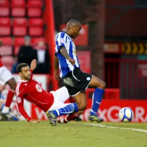 Clinton Morrison Scores for Sheffield Wednesday Against Bristol City in FA Cup Match at Ashton Gate Stadium (08/01/2011)