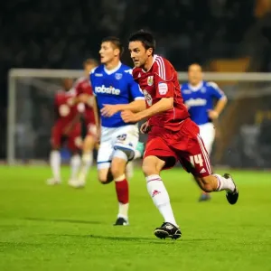Cole Skuse of Bristol City in Action Against Portsmouth, Championship Match, Fratton Park, September 2010
