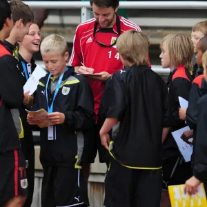 Cole Skuse of Bristol City Signing Autographs During Training Cole Skuse of Bristol City Signing Autographs During Training