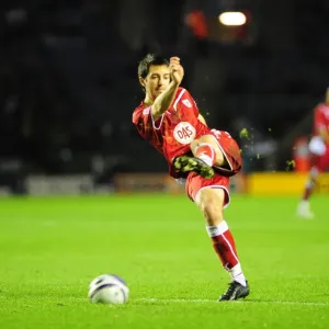 Cole Skuse Shoots for Goal Print (Leicester City V Bristol City)