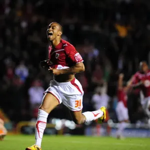 Bristol City FC Print - Danny Haynes Celebrates Bristol City v Blackpool