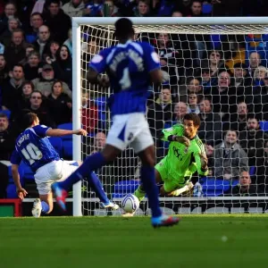 David James Denies Ipswich: A Football Rivalry's Intense Moment - Bristol City's Goalkeeper Stops Michael Chopra's Shot, 2012