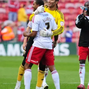 David James and Marvin Elliott: Celebrating the Match-Winning Moment for Bristol City (Middlesbrough vs. Bristol City)