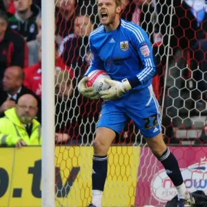 Dean Gerken of Bristol City Faces Nottingham Forest in Championship Clash, April 2012 Dean Gerken of Bristol City Faces Nottingham Forest in Championship Clash, April 2012