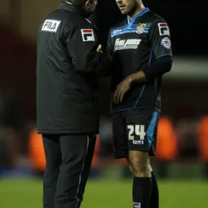 Dejected Michael Doughty and Graham Westley: Stevenage's Disappointed Reaction to Bristol City's 4-1 Victory Dejected Michael Doughty and Graham Westley: Stevenage's Disappointed Reaction to Bristol City's 4-1 Victory