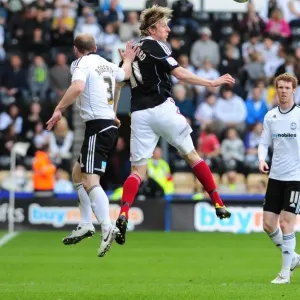 Derby County vs. Bristol City: Intense Battle for the Championship Ball - Martyn Woolford vs. Gareth Roberts (30th April 2011) Derby County vs. Bristol City: Intense Battle for the Championship Ball - Martyn Woolford vs. Gareth Roberts (30th April 2011)