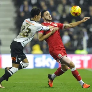 Derby County vs. Bristol City: Intense Battle Between Derrick Williams and Thomas Ince Derby County vs. Bristol City: Intense Battle Between Derrick Williams and Thomas Ince