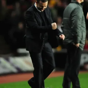 Derek McInnes Celebrates Bristol City Win in Print Derek McInnes Celebrates Bristol City Win in Print