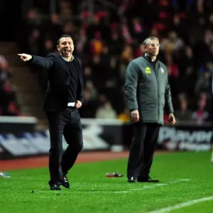 Print of Bristol City Manager Derek McInnes at St Marys Stadium Print of Bristol City Manager Derek McInnes at St Marys Stadium