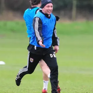 Derek McInnes Leads Training at Memorial Stadium: Bristol City Football Club