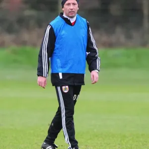 Derek McInnes at Memorial Stadium: Bristol City Manager's Training Session, January 2012