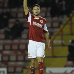 Derrick Williams Focuses on the Ball during Bristol City vs Leyton Orient Match, Sky Bet League One, 2013