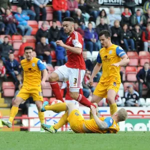 Season 13-14 Prints: Bristol City V Preston North End
