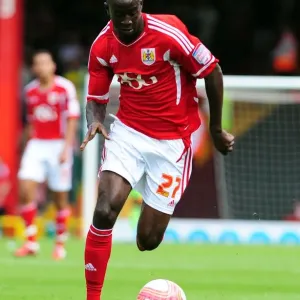 Bristol City FC Print - Determined Albert Adomah at Ashton Gate