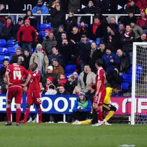 Print of Bristol City's Disappointment at Madejski Stadium