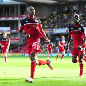 Dramatic Equalizer Print - Marvin Elliott at Vicarage Road Stadium