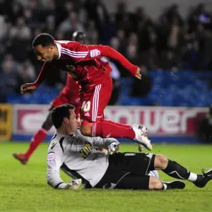 Dramatic Goal-line Save by David Forde: Nicky Maynard Denied at The Den, Championship 2011 Dramatic Goal-line Save by David Forde: Nicky Maynard Denied at The Den, Championship 2011