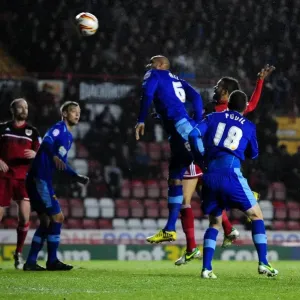 Dramatic Header Save by Liam Fontaine, Championship Football Match, Ashton Gate Dramatic Header Save by Liam Fontaine, Championship Football Match, Ashton Gate