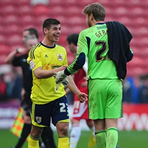 Edwards and Gerken in Action: Middlesbrough vs. Bristol City, 2012 - Football Rivalry at Riverside Stadium