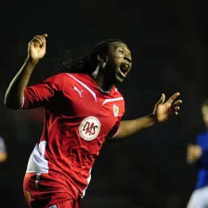 Evander Sno Celebrates Print (Leicester City V Bristol City)