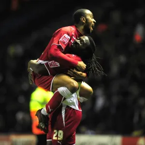 Evander Sno and Danny Haynes celebrate