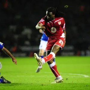 Evander Sno Scores Print: Leicester City vs. Bristol City Matchday Photo
