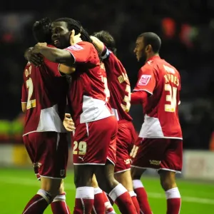 Evander Sno and Team Mates Celebrate Print