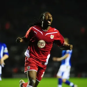 Evander Sno's Exultant Moment Print (Leicester City vs. Bristol City)
