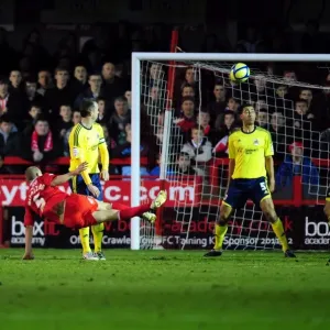 FA Cup: Kyle McFadzean's Shot Saved by David James in Crawley Town vs. Bristol City (07/01/2012)
