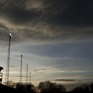 FA Cup Sunset Print: Floodlights Silhouette at The Lamb Ground