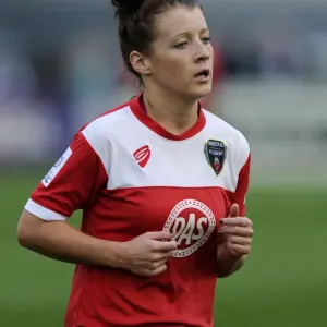 FA WSL Showdown: Bristol Academy vs Arsenal Ladies at SGS Wise Campus (2014) - Angharad James of Bristol Academy in Action