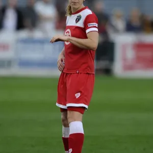 FA WSL Showdown: Corinne Yorston of Bristol Academy Faces Off Against Arsenal Ladies at SGS Wise Campus