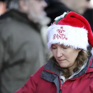 Bristol City Fan in Christmas Hat Print Bristol City Fan in Christmas Hat Print