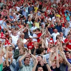 fans party after the third goal