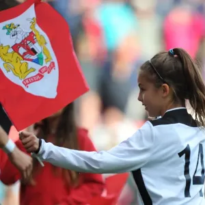Print of Flag-Bearer at Ashton Gate Stadium