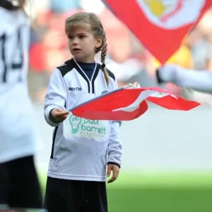 Print of a Flag-Bearer at Ashton Gate Stadium
