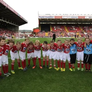 Print of Flag Bearers and Guard of Honour at Ashton Gate
