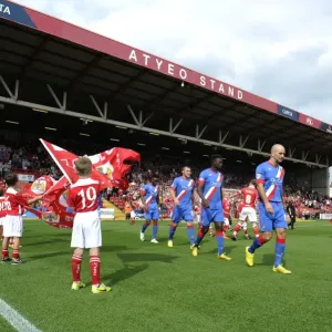 Print of Flag Bearers and Guard of Honour at Ashton Gate