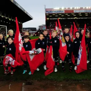 Print of Flag-Bearing Fans at Ashton Gate Print of Flag-Bearing Fans at Ashton Gate