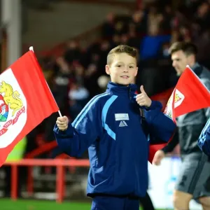 Flag-Bearing Supporters at Ashton Gate: Bristol City vs Brentford, December 2016 Flag-Bearing Supporters at Ashton Gate: Bristol City vs Brentford, December 2016