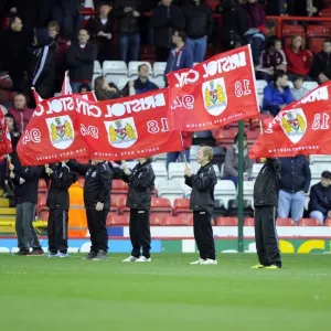 Flag-Waving Frenzy: Bristol City Fans at Ashton Gate during Sky Bet League One Match against Rotherham United (December 14, 2013)