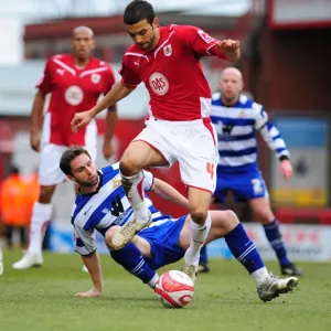 Bristol City FC Print: Fontaine Outmuscles Wilson