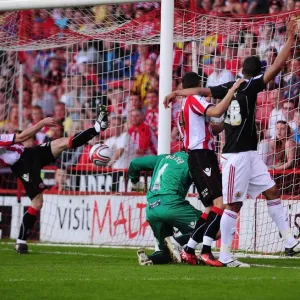Fortunate Corner Print: Simonsen's Own Goal