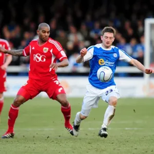 Frecklington vs Elliott: Battle for Supremacy in Peterborough United vs Bristol City Football Match, 2012