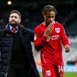 Frustrated Lee Johnson Print, a photograph of Bristol City manager