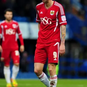 Frustration on Faces: Jon Stead of Bristol City After Portsmouth Loss, March 2012